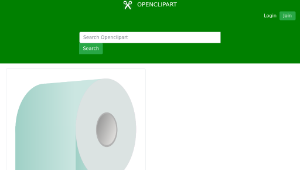 openclipart圖庫：Toilet paper roll revisited