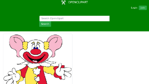 openclipart圖庫：big earred clown