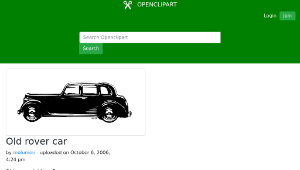openclipart圖庫：Old rover car