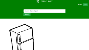 openclipart圖庫：fridge outline