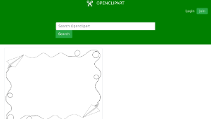 openclipart圖庫：Paper Airplane Border-資源代表圖