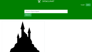 openclipart圖庫：Spooky castle silhouette