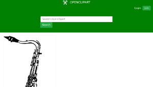 openclipart圖庫：Tenor Saxophone