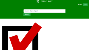 openclipart圖庫：check sign and cross sign 3