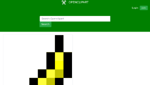 openclipart圖庫：Pixel Banana -資源代表圖