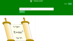 openclipart圖庫：Tora Scroll with Einstein equation-資源代表圖