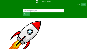openclipart圖庫：Cartoon Moon Rocket Remix 2-資源代表圖