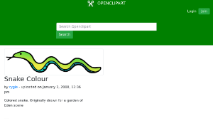 openclipart圖庫：Snake Colour
