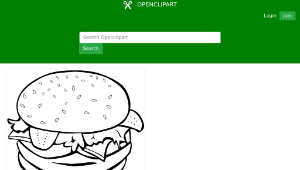 openclipart圖庫：Fast Food, Lunch-Dinner, Hamburger縮圖