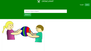 openclipart圖庫：children sharing a ball-資源代表圖