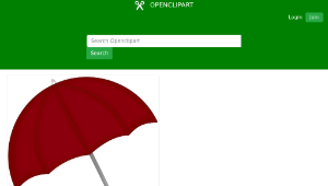 openclipart圖庫：Red Umbrella