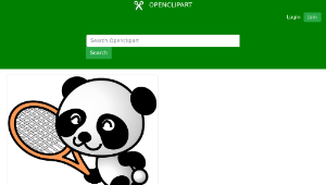 openclipart圖庫：tennis panda縮圖
