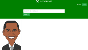 openclipart圖庫：President Obama-資源代表圖