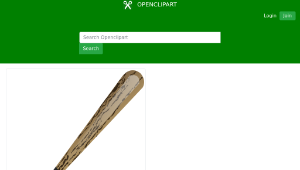 openclipart圖庫：Baseball bat縮圖