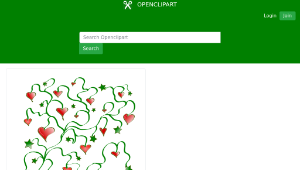 openclipart圖庫：Tree of Hearts with Leaves of Stars-資源代表圖