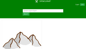 openclipart圖庫：RPG map symbols: mountains縮圖