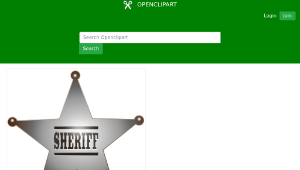 openclipart圖庫：Sheriff Star-資源代表圖