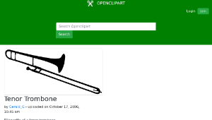 openclipart圖庫：Tenor Trombone-資源代表圖