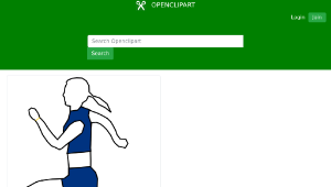 openclipart圖庫：Woman Jogging縮圖