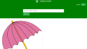openclipart圖庫：Umbrella / Parasol pink tranparent-資源代表圖