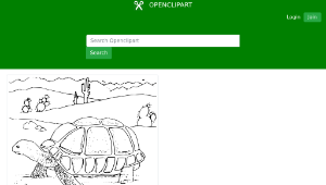 openclipart圖庫：Coloring Book Desert Tortoise-資源代表圖