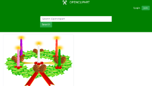 openclipart圖庫：Advent wreath. Advent crown
