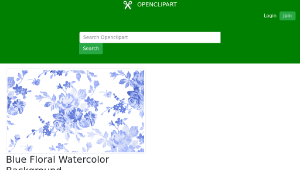 openclipart圖庫：Blue Floral Watercolor Background-資源代表圖