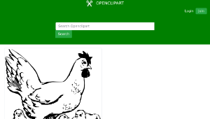 openclipart圖庫：Hen and chickens-資源代表圖