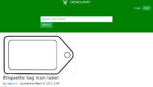 openclipart圖庫：Etiquette tag icon label-資源代表圖