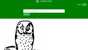 openclipart圖庫：Owl on book縮圖