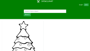 openclipart圖庫：sapin-01-xmas-bw縮圖