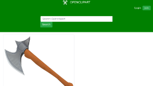 openclipart圖庫：Battle axe medieval-資源代表圖