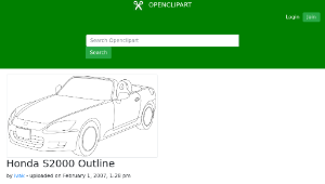 openclipart圖庫：Honda S2000 Outline