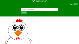 openclipart圖庫：Funny Chicken and Chicks Cartoon-資源代表圖