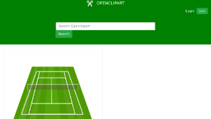 openclipart圖庫：tennis court