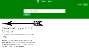 openclipart圖庫：Simple old style arrow for signs-資源代表圖