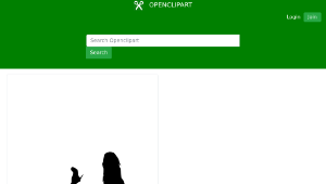 openclipart圖庫：Woman Silhouette 25縮圖