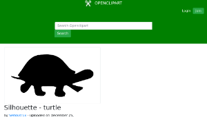 openclipart圖庫：Silhouette - turtle