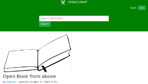 openclipart圖庫：Open Book from above縮圖