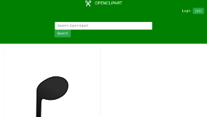 openclipart圖庫：Quarter Note (Stem Facing Down) -資源代表圖