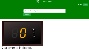 openclipart圖庫：7-segments indicator. Play with buttons縮圖