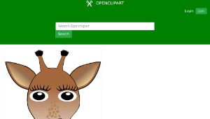 openclipart圖庫：Funny Giraffe Face Cartoon-資源代表圖