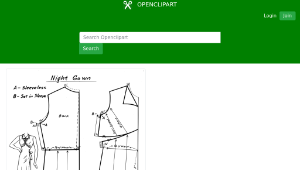 openclipart圖庫：K. Kimata's Night Gown - sheet #1縮圖