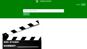 openclipart圖庫：Klaps (Movie Clapper Board)縮圖