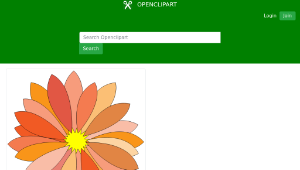 openclipart圖庫：Cartoon Flower縮圖