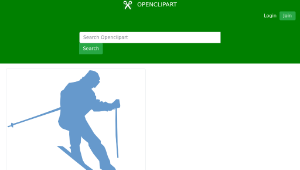 openclipart圖庫：ski silhoette縮圖