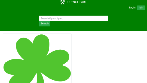 openclipart圖庫：Dark Green Shamrock 縮圖