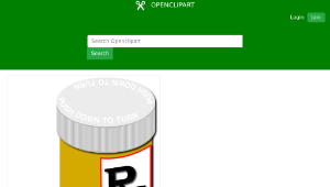 openclipart圖庫：Prescription Bottle and Pills縮圖