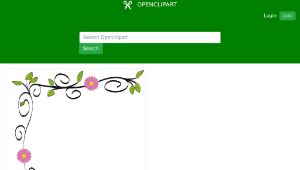 openclipart圖庫：Floral Border Vectorized縮圖