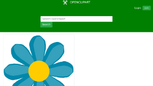 openclipart圖庫：Blue flower縮圖